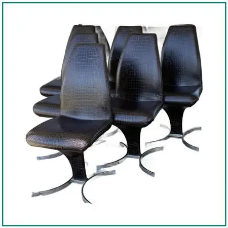 Cattelan Italia Betty Embossed Crocodile Dining Room Chairs, Set Of Si