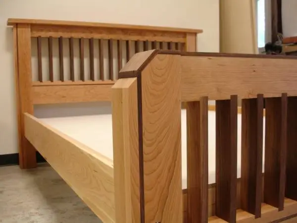 Solid Cherry and Walnut bed