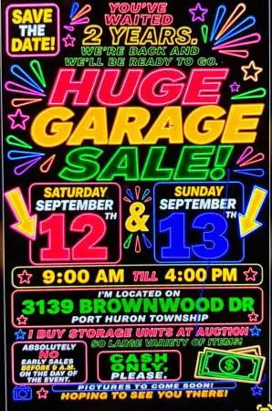 HUGE GARAGE SALE Sept 12th & 13th 9~4 3139 BROWNWOOD DR-NO EARLY SALES
