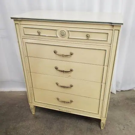 Vintage Thomasville French Provincial 5-Drawer Dresser w/Laminate Top