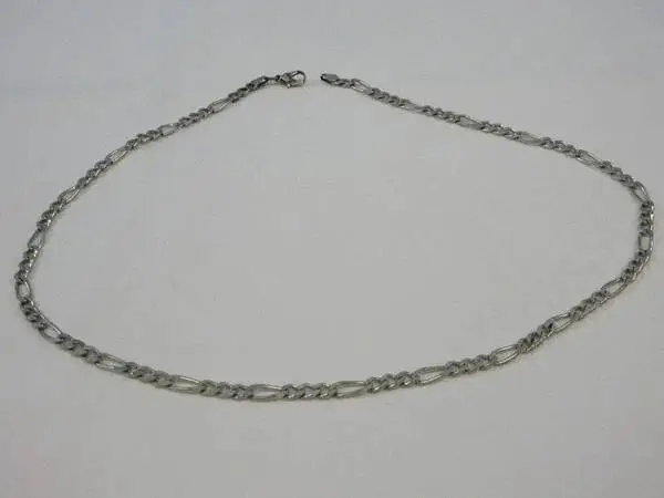 19.5 Italian sterling silver figaro chain w/lobster claw clasp