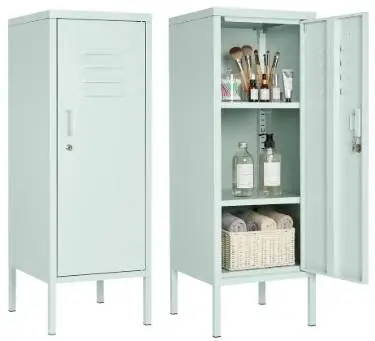 Mint Green Metal Storage Locker w/Key/Lock