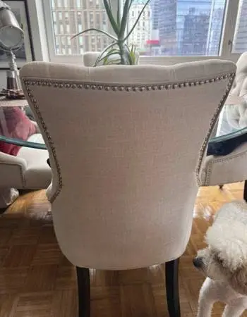 SET OF 4: Upholstered Dining Chair with Tufted Back
