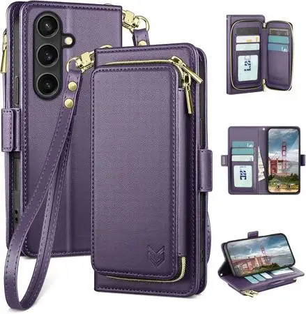 NEW IN BOX - DJBEAR Samsung Galaxy S26 Wallet Case Dark Purple
