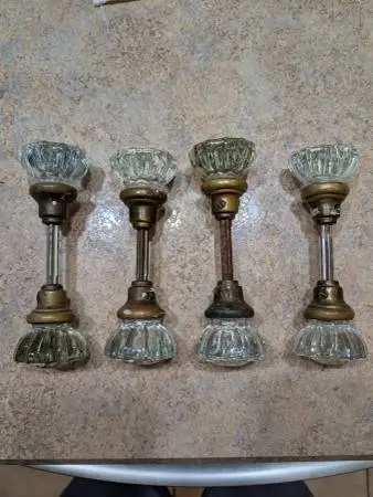 Antique glass door knobs