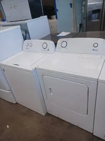 AMANA washer and dryer, top load