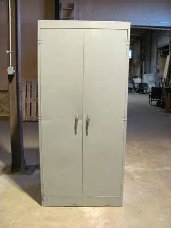 Two door gray 36x24 metal cabinet storage five shelves (2, price EACH)