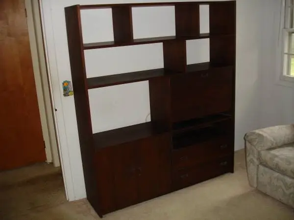 Vintage Entertainment Center Storage Unit TV Cabinet