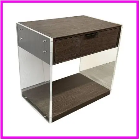 New Brownstone Dalton Nightstand, Lucite