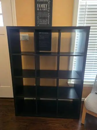 IKEA KALLAX 12-Cube Shelf Unit in Black/dark brown