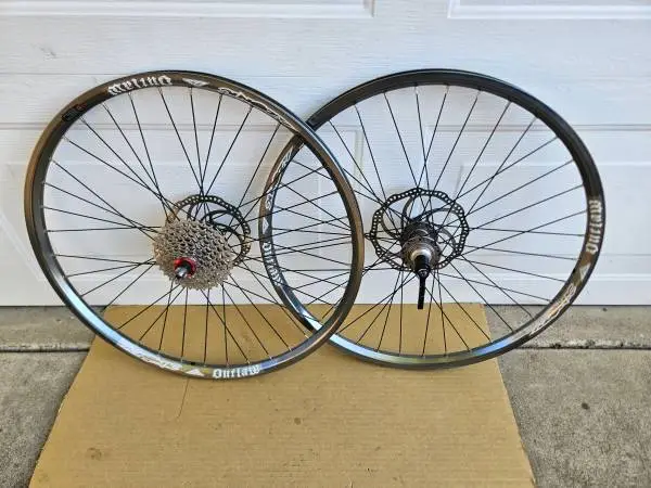 26 Azonic Outlaw Mountain Bike Wheelset Downhill Disc 9 Speed