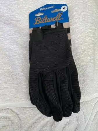 BILTWELL RIDGE CREST BLACKOUT MOTORCYCLE GLOVES SIZE XL NEW