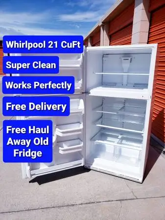 Whirlpool 21 CuFt Super Clean Works Perfect Free Delivery 33 Wide