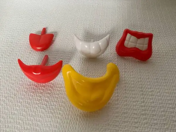 Lot of 5 Mr. Mrs. Potato Head Mouth, Teeth, Lipstick Lips & Tongue Set