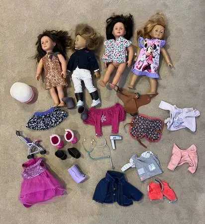 AMERICAN GIRL DOLL BUNDLE WITH CLOTHES SHOES AND ACCESSORIES