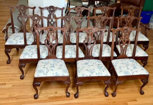 Henredon Rittenhouse Square Mahogany Chippendale 12 Dining Chairs - $1