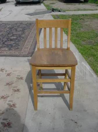 solid oak stool