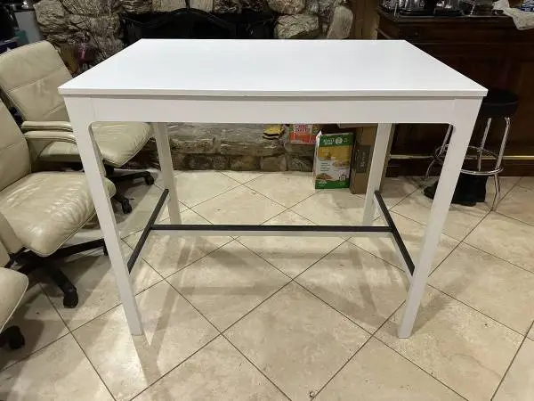 IKEA COUNTER HEIGHT BAR TABLE WHITE EKEDALEN FREE DELIVERY