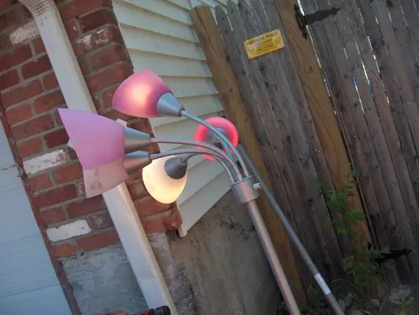 multicolor- standing lights -lamps-5 feet tall -2 available-$10 each