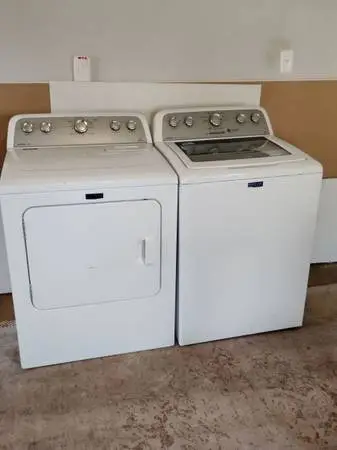 Maytag washer and electric dryer set delivery and installation is free