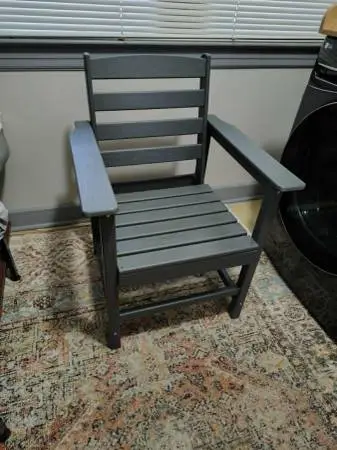 Brand New All-Weather Outdoor HDPE Patio Chair (Plastic Wood, Strong)