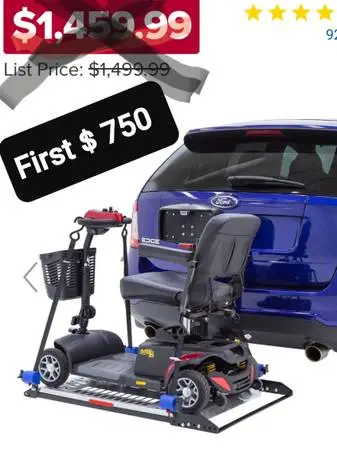Electric wheelchair or electric scooter lift