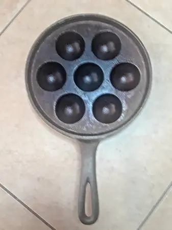 Vintage Cast Iron Aebleskiver Pan 9.25 unbranded