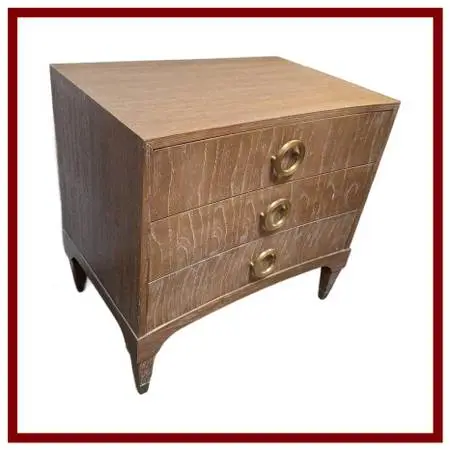 New Brownstone Atherton Nightstand, Distressed Teak Wood