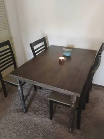 Dining room table and chairs