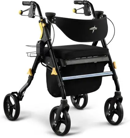 (NEW) MEDLINE PREMIUM EMPOWER 300lb CAPACITY 4-WHEEL WALKER / ROLLATOR