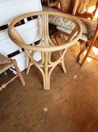 BAMBOO TABLE WITH TEMPERED GLASS