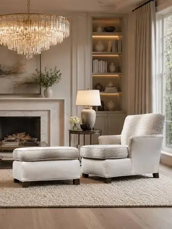 Beautiful custom chair and ottoman