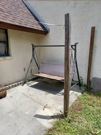 Porch swing heavy metal frame, needs new seat