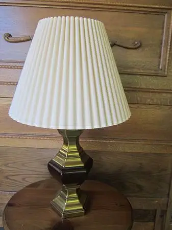 Heavy Classic Metal and Ceramic Lamp