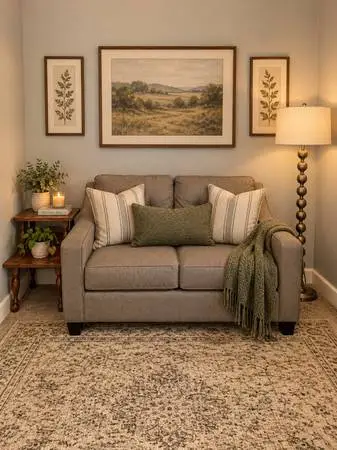 Small gray couch