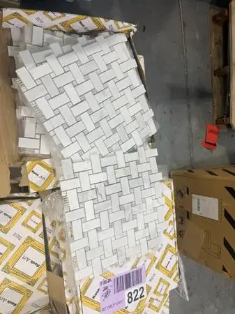 Rockart Basket Weave Marble Polished 12x12 Natural Stone Mosaic Tile