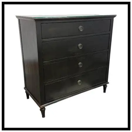 Restoration Hardware Maison Four Drawer Dresser, Antiqued Black