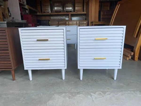Mid Century Modern Nightstands set (Fully Assembled) ( Brand New ) #3.