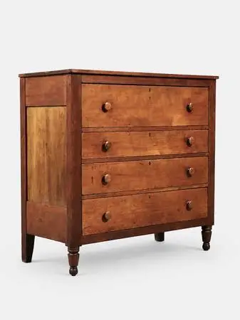 Early American Farmhouse Cherry 4-Drawer Dresser, c.1900’s