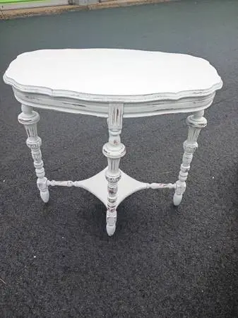 Distressed vintage accent table