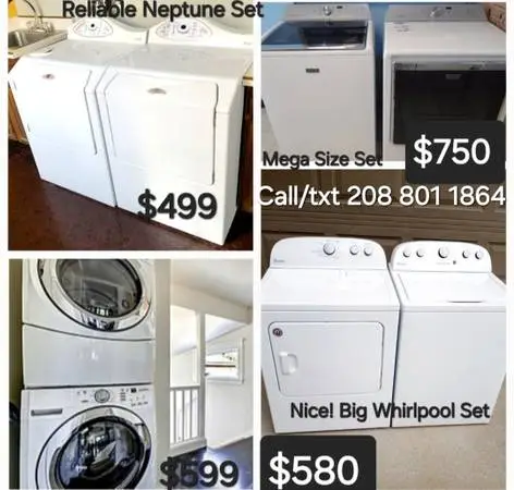 🇺🇲 QUALITY** XL W/D Washer and Dryer Sets 2oh8 8OI.I864