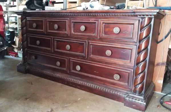9-Drawer Dresser + matching Mirror - stain grade