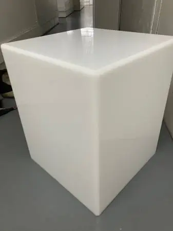 Modern White Square Cube Side Table Nightstand