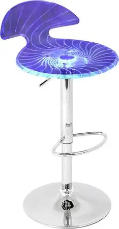 LumiSource Spyra Light-up Barstool (x4) LED Bar Seat