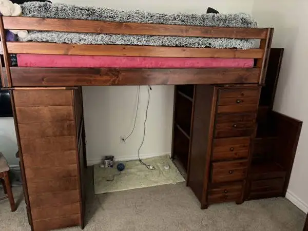 bunk bed desk dresser