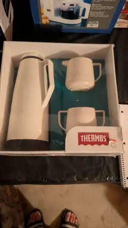 Vintage thermos coffee carafe gift set