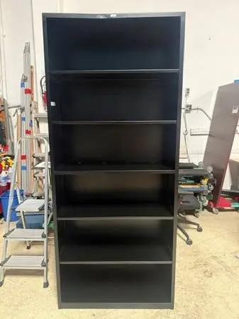(1) Hon S82ABC-P 6 Openings Open Bookcase In Black Metal