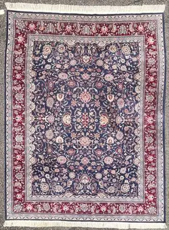SAROUK HAND KNOTTED RUG, 7.9 x 10.0