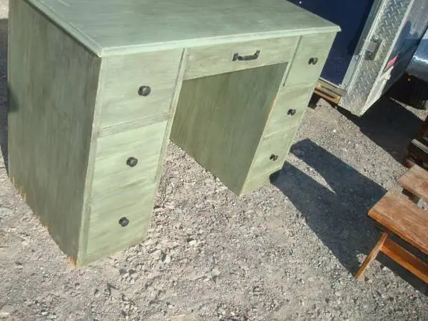 distressed desk