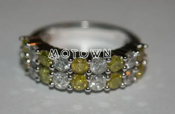 DIAMOND RING 2CT BEAUTIFUL NATURAL WHITE & YELLOW DIAMONDS
